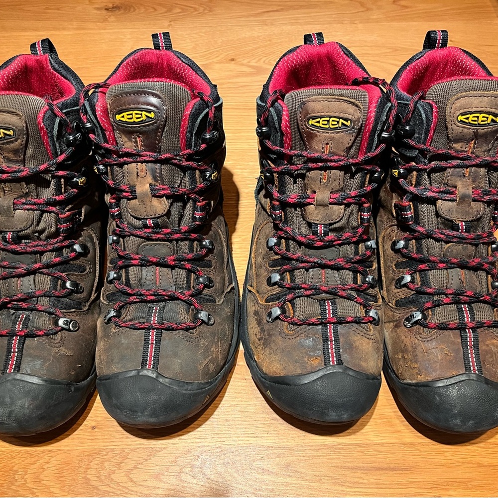 2 pair-KEEN Utility Men’s Pittsburgh 6” Leather Waterproof Steel Toe Work Boots